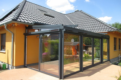 Schiebetür im Wintergarten